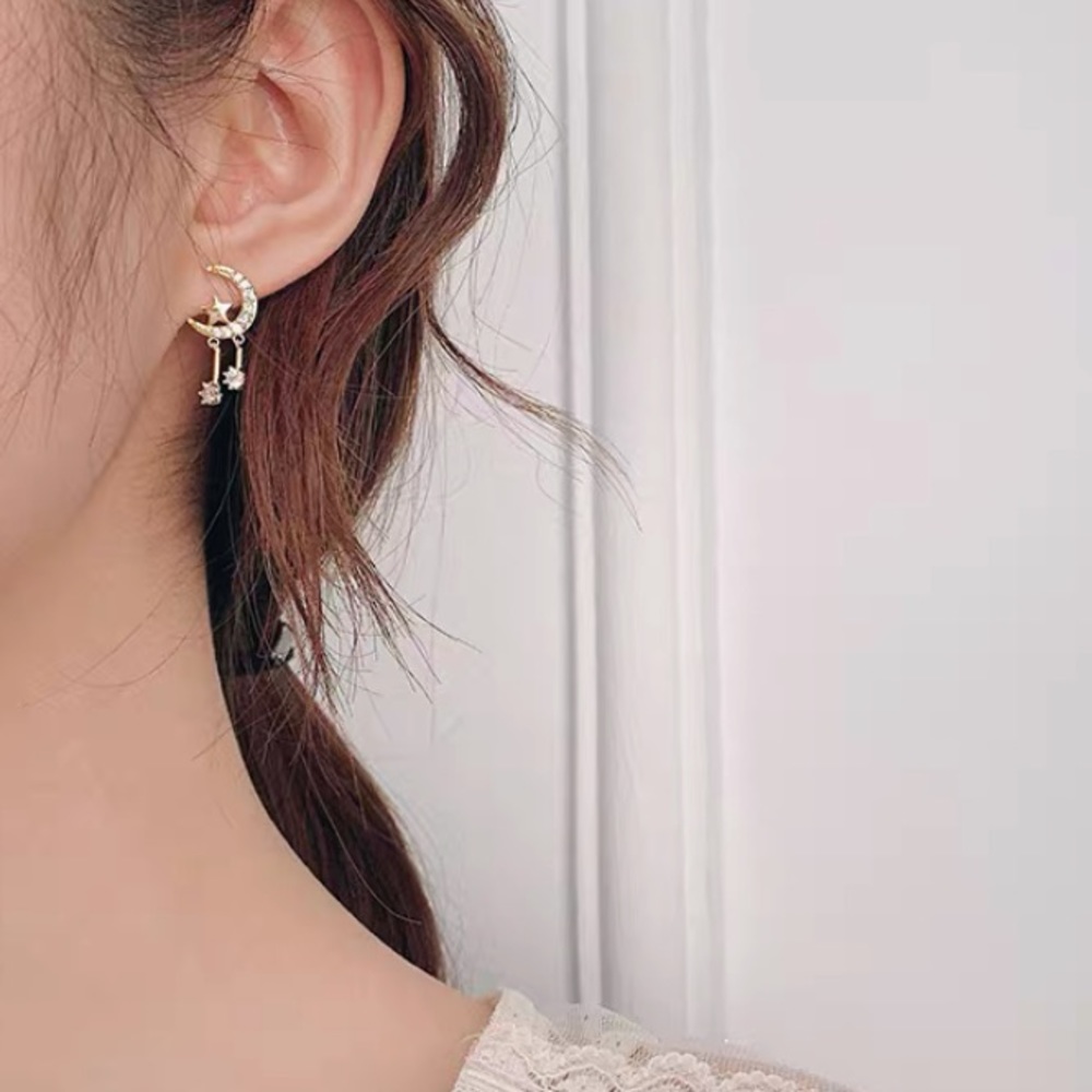 💙Sterling Post Moon Stars - Picture 7 of 12